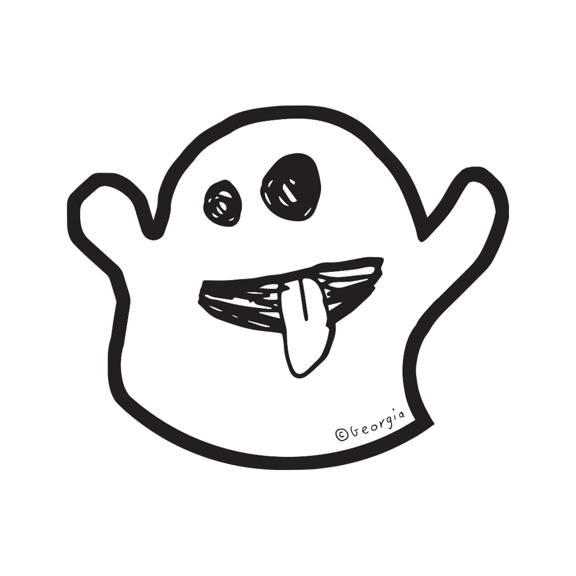 Die Cut Ghost Sticker