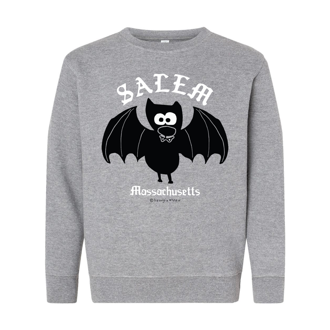 Gray Salem "Vampire Bat" Crewneck Sweatshirt