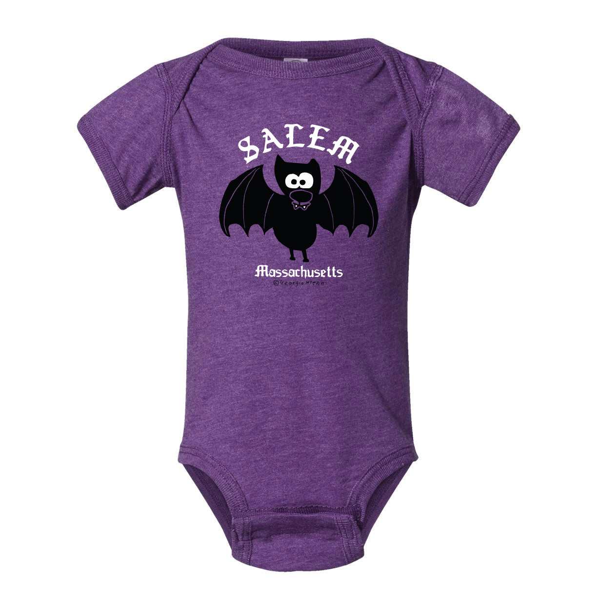 Salem "Vampire Bat" Purple Baby Onesie